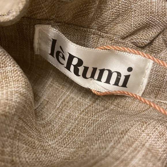 LeRumi Ryan Off-The-Shoulder Zipper Front Split Size Medium Midi Dress. - Picture 8 of 9